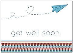 Select a verse or write your own. Get Well Paper Plane Card D5054D-Y